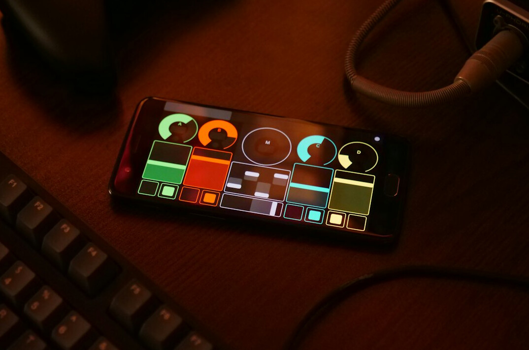 futuristic mobile app screen